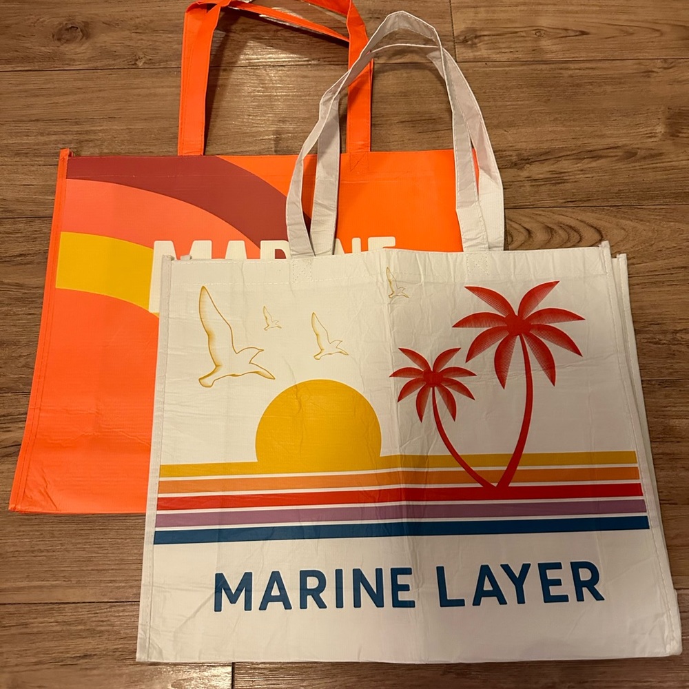 2 Large Marine Layer Large Shopping Totes